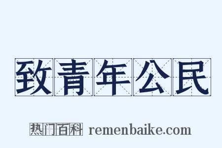 致青年公民是什么意思的图片